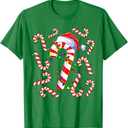 Christmas Candy Cane Santa Xmas Kids Toddler Youth Women Men T-Shirt.XS