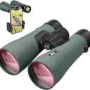 12x50 UHD Binoculars for Adults High Powered with Upgraded Phone Adapter - Large View, Lightweight, IPX7 Waterproof, BAK4 Prism - Binoculars for Hunting Bird Watching Cruise (Green)