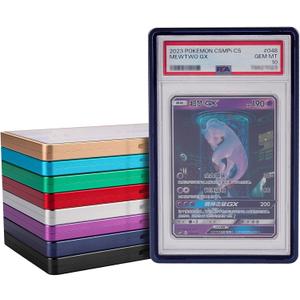 PSA Slab Bumper Case, Metal Graded Cards Slab Magnetic Protector for 35pt PSA/CGC/CCIC Graded Cards|Scratch Resistant | Stackable | UV Resistant | Cobalt blue