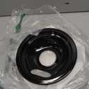 W10290350 W10290353 Black Porcelain Burner Drip Pans By AMI PARTS - Replacement for Whirl-pool Electric Range Cooktop - Includes 2 8-Inch and 2 6-Inch Pans