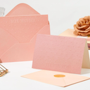 Crisky Embossed Thank You Cards (50 Pack) with Envelopes & Stickers Thank You Greeting Notes Bulk for Birthday, Baby Shower, Bridal Shower, Wedding, Graduation (Rose)