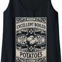 Womens Pride And Prejudice Books What Excellent Boiled Potatoes Tank Top (Small, Black)