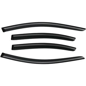 Window Visor for 2009-2015 Nissan Maxima, Out-Channel Rain Guards Shields Vent Deflector Shade Wind Dark Smoke 2010 2011 2012 2013 2014, Tape-On Outside-Mount, 4PCS