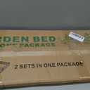 2PCS 8x4x1FT Galvanized Raised Garden Bed, Galvanized Planter Raised Garden Boxes Outdoor, Large Metal Raised Garden Beds for Vegetables-Green