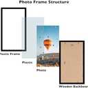 JCJMY 12x24 Picture Frame Black for Poster Photo Picture, Horizontal and Vertical Formats for Wall Hanging, 12 x 24 Wall Gallery Poster Photo Frame for 12 by 24 Photos Posters, Black