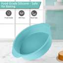 10 Inch Round Silicone Cheesecake Pan Protector Leakproof Springform Pan Protector for Water Bath Baking, BPA Free Food Grade Silicone, Fits 10 Springform Cake Pans