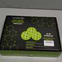 P40 Outdoor Pickleballs Non-Friable & Non-Deformable USAPA Durability Indoor Pickle Ball Leisure Sports Beginners Club Neon Green 12 Pack