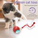Tiny Fetch Dog Toy - Interactive Dog Toys, 360Smart Automatic Rolling Electric Dogs Ball Toy with Birdsong, Automatic Obstacle Avoidance, Rechargeable, Boredom Relief for Dogs & Cats (Blue*1 PC)