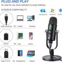 Microphone for Podcast, USB Microphone Kit for Phone, PC/Micro/Mac/Android,Professional Plug&Play Studio Mic with Stand for Gaming, Online Chatting, Videos, Voice Overs, Streaming