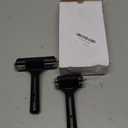 2 Pack Brayer Rollers, Professional Rubber Art Rollers with Comfortable Hand Feel, Suitable for Handmade Production, printmaking, Ink Coating, bonding, and Stamping Tools (4 inches+2.4 inches) Black