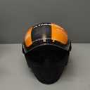 TRIANGLE Full Face Motorcycle Helmets,Off-Road Motocross Helmet for Men & Women,Dual Visor with Internal Tinted Sunshield, Open Face 3/4 Adult Racing Helmet DOT Approved(Black, L)