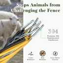 Electric Fence Wire, 3500ft 1067m, Polywire for Portable Livestock Fencing, 6 Stainless Steel Strands for Reliable Conductivity and Rust Resistance, UV Resistant