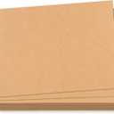 S&O 300gsm 4x6 Postcard Paper Cardstock (Both Sides Blank) For Art or Blank Note Slips for Mailing. Set of 60 Kraft Plain Greeting Tags, Printable Message Sheets Set. Bulk Letter Panels Pack