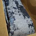 9x12 Area Rugs, Abstract Morden Soft Washable Rug, Non-Slip Low Pile Rugs for Living Room, Bedroom, Dining Room, Home, Office (Blue & White)