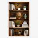 HealSmart 4 Tier Bookcase, Industrial 5 Book Shelf, 9.2" D x 23.8" W x 42" H Tall Open Cube Storage Organizer for Home Office, Living Room, Bedroom and Dinning Room, Brown