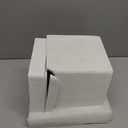 Hymmah Tray Tissue Box Cover Holder Unique Cube Design Tissue Dispenser Cover Decor for Vanity Counter Tops Also Great for Bedroom and Living Room White