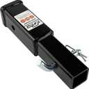 TOPTOW Hitch Extender, Fits for 2 inch Receiver, 7 inch Extension Length, with 5/8 inch Hitch Pin (black)