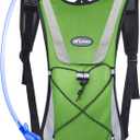 KUYOU Running Hydration Vest - Lightweight Insulated Hydration Backpack with 2L Water Bladder, Adjustable Chest Straps and Reflective Water Backpack for Running Marathon Race Hiking Cycling (Green)