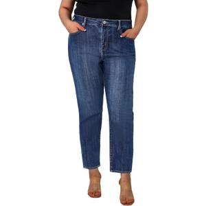 Women's Plus Size Jeans Skinny High Waisted Stretchy Ankle Jean with Pockets Tummy Control Denim Pants Trendy