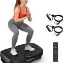 Curved Vibration Plate Exercise Machine for Weight Loss & Body Shaker Machine, Extra Large Vibration Platform Machine with Manual Speed Control, 350lbs Capacity, Low Noise Shake Plate for Home