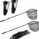 Portable Telescopic Fishing Net with Handle and Storage Bag
