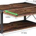 2-Tier Floating Nightstand, Wall Mounted Bedside Table, Wood Bedside Shelf Wall Mounted Nightstand, Floating Bedside Table Wall Shelf for Bedroom, Living Room, Kitchen, Office, Rustic Brown