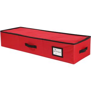 Sattiyrch Christmas Ornament Storage Box,Box Contributes Slots for 96 Holiday Ornaments 3-Inch Underbed Storage