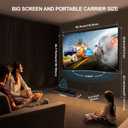 Projector Screen with Stand, Portable Projector Screen and Stand, 60 Inch 16:9, Outdoor Projection Screen, Aluminium Frame, Lightweight and Compact, Easy Setup, Idea for Home Cinema, Backyard Party.