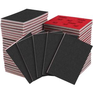 20 Pcs 3 x 4 Inch 600 Grit Sanding Sponge Set, Ultra Fine Sanding Sponges Pads, Soft Foam Hand Sander Block Wet Dry Sandpaper for Model Drywall Metal Wood Furniture Polishing