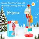 WHOHOLL Wooden Kids Cleaning Toy Set Toddler Broom and Dustpan Set for Housekeeping 9 Pcs Broom and Mop Set for Toddlers 3-6, Cleaning Toys with Sponge, Christmas Birthday Gifts for Boys Girls, Child-size