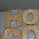 Weysat 4 Pcs 12" Hoco Letters Food Trays 2025 Homecoming Decorations Hoco Party Supplies Wooden Charcuterie Board for Homecoming Football Game Party Favor Berry Cheese Vegetable Food Candy Dish Plate