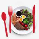 240 Pcs Disposable Red Plastic Silverware Set, Including Red Party Forks, Knives And Spoons 80 Pieces Each, Suitable For Parties, Weddings, Birthdays, Home Offices, Takeout