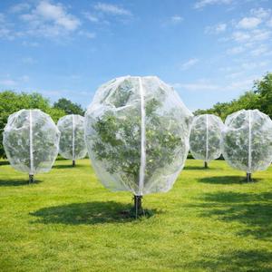 5 Pack 10x10ft Fruit Tree Netting with Zipper & Drawstring, Bird Netting for Fruit Trees, Heavy Duty Tree Nets for Fruit Trees, Reusable Mesh Covers to Protect from Birds, Squirrels, Deer & Insects