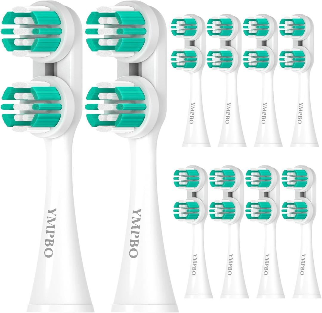 YMPBO Replacement Heads Compatible with Spinbrush PRO Clean Toothbrush, Brush Head Replacement Refill, 10 Pack (Green)