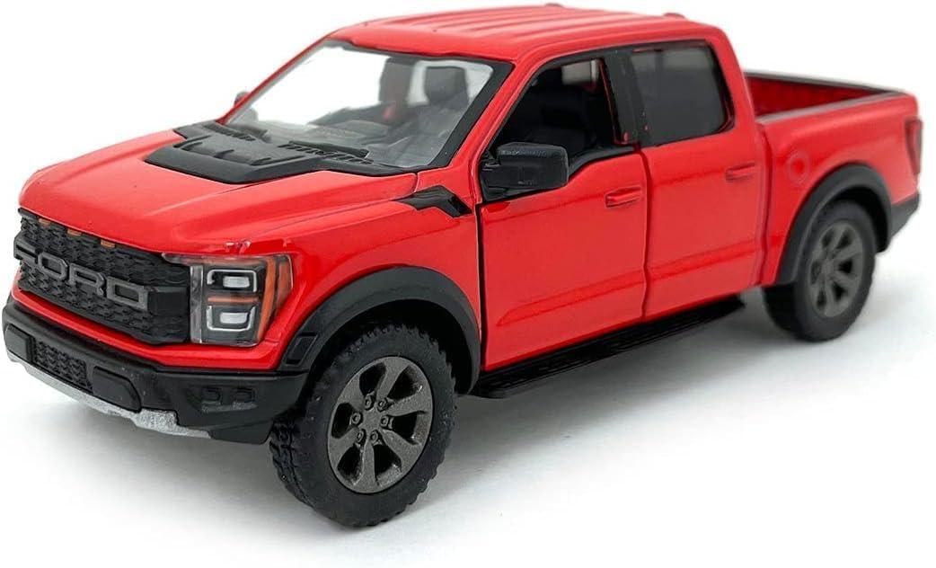 KiNSMART - 2022 Ford F-150 Raptor 5" 1:46 Scale Die Cast Model Toy Truck (Red)