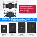 AboveTEK Retail Kiosk iPad Stand, 360 Rotating Commercial POS Tablet Stand, Fits 6"-13" (Screens) iPad mini Pro-Business Swivel Tablet Holder, for Store Office Reception Kitchen Desktop (Black)