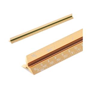 Mr. Pen- Architectural Scale Ruler, 12 inch, Gold, Aluminum Scale Ruler for Blueprints