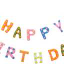 Felt Happy Birthday Garland Rainbow Banner Reusable Happy Birthday Sign Party Supply for Party Decor (Colorful Color, Spot)