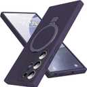 Mag-Ring for Galaxy S24 Ultra Case, Liquid Silicone [Moisturizing Factor] Exreme Soft Slim Phone Case with Stand [Compatible with MagSafe] for Samsung Galaxy S24 Ultra 6.8" Men Women, Purple