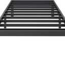 Twin XL Bed Frames 16 Inch Metal Platform Bed Frame No Box Spring Needed, Twin Size Bed with Heavy Duty Strong Slat Support, Easy Assembly, No Noise, Black