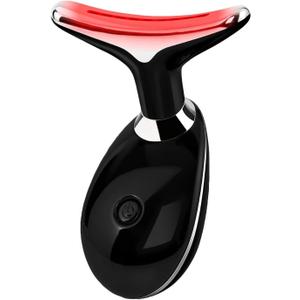 Red Light Therapy for Face, 7 Color LED Facial Light Therapy Wand for Skin Care at Home Blue Light Therapy Face Massager Tool for Neck (Black)