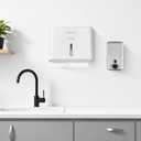 modunful Wall-Mounted Paper Towel Dispenser: Built-in Sample Towel ABS Wall Box, Black Pearl Finish, Two Lock Options, No Drilling Installation for Apartments & Small Spaces & RV