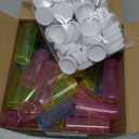 Honeydak 70 Pcs Empty Pill Bottles with Caps Weekly Plastic Prescription Bottles 7 Color Medicine Container with Lids for Pills Protein Powder Vitamins Supplements Travel Pharmacies Labs, 6 Dram