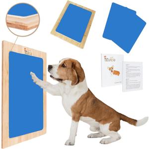 Nail Filing Board for Dogs - Ergonomic Dog Nail Board Scratch Pad for Safe & Gentle Pet Grooming, Scratch Pad for Dogs with Foam Layer, 2 Extra Sandpapers  Dog File Board for Dogs (Blue)