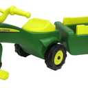 John Deere Ride On Toys Pedal Tractor with Wagon for Kids Aged 18 Months to 3 Years, Green/Yellow, Small