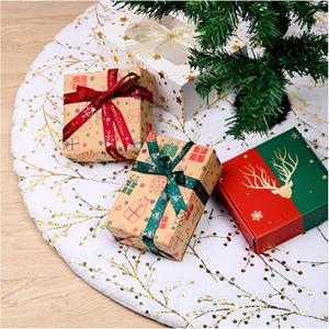 Christmas Tree Skirt, Tree Base Mat, Thick Faux Fur Tree Skirt for Holiday Home Decor Party Xmas (White, 36in)