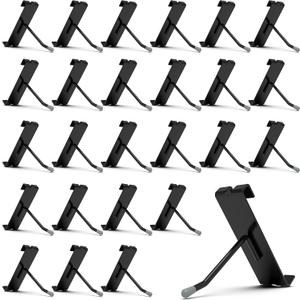 HUHOLE 50 Pack Gridwall Hooks 2 Inch  Black Metal Display Hangers for Wire Grid Panel  Heavy Duty Retail Store Fixtures, Garage Organizer, Craft Fair & Jewelry Rack (20lbs Capacity)