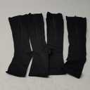 CASMON 2 Pairs Zipper Compression Socks for Women & Men, 15-20 mmHg Open Toe Knee High Support Socks with Zipper for Varicose Veins Edema One Size