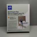 Medline Bed Assist Bar with Storage Pocket, Height Adjustable Bed Rail for Elderly Adults, Assistance for Getting In and Out of Bed at Home