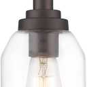 zeyu 1-Light Farmhouse Pendant Light, Modern Hanging Pendant Lighting with Clear Glass Shade, Oil Rubbed Bronze Finish, ZG33M1L ORB (4.7 Inch | 1 Pack)